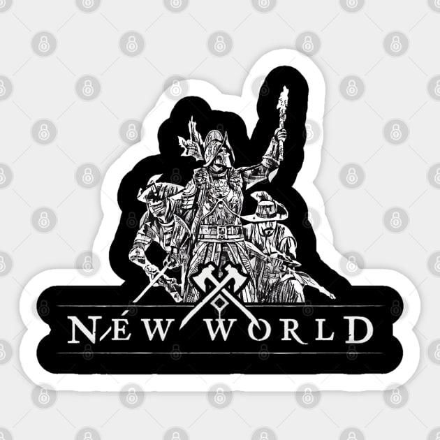 New World MMO Game T-Shirt Sticker by tortoiseman